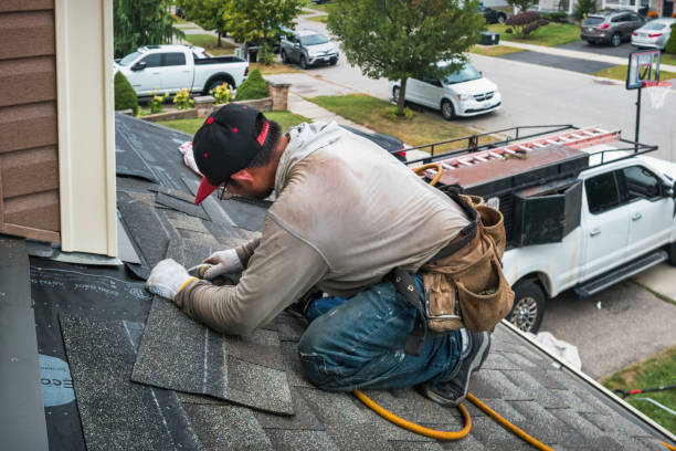 Professional Roof Installation technician working in Fultonham, OH